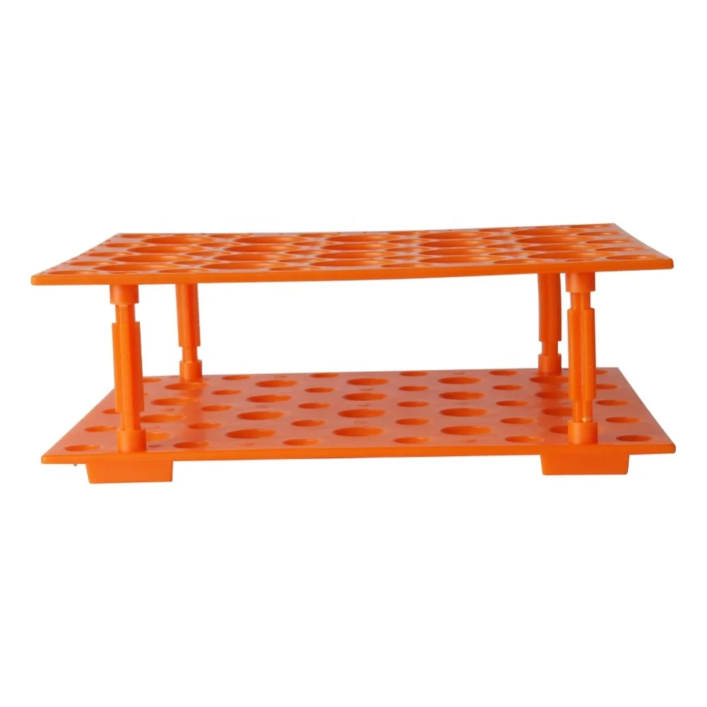 HAIJU Factory Orange ABS Plastic  Two Layers Laboratory Test Tube Holder For 10ml 50ml 150ml Centrifugal Tube