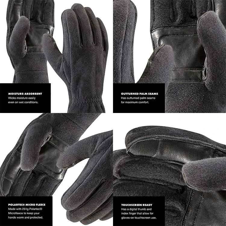 High Quality Fashion Outdoor Sports Windproof Full Finger Winter Warm Polar Fleece Gloves For Adult