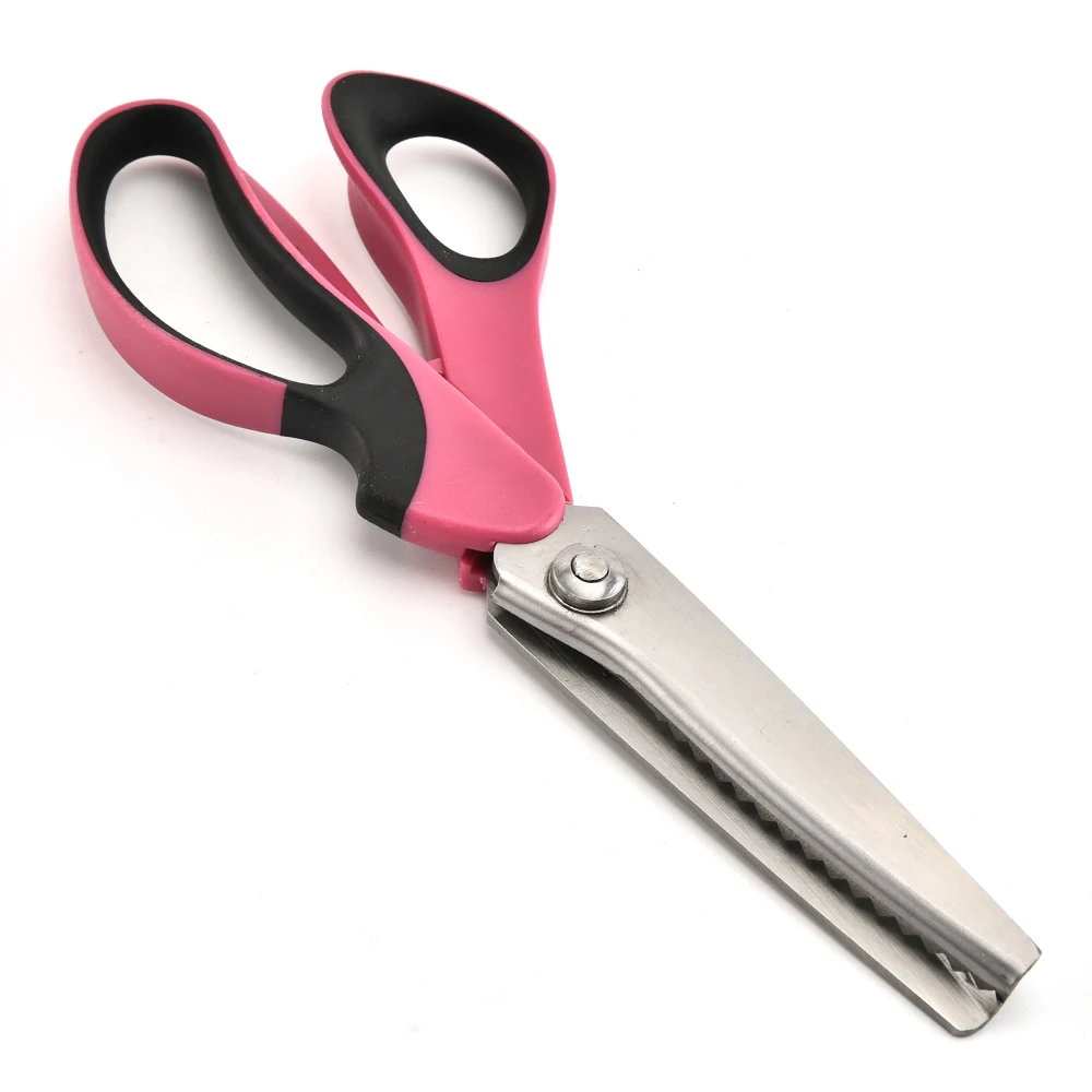 9Inch Fabric Dress Tailor Pinking Shears Professional Handheld Dressmaking Zig Zag Sewing Scissors
