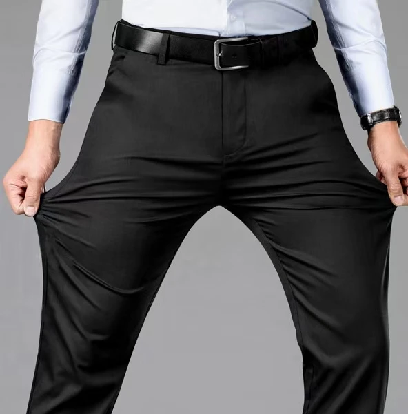 
pants suit men hotel restaurant Pants wrinkle-resistant Waist Cargo work Pants Business trousers 
