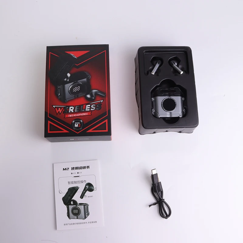 M2 Gaming Tws Earbuds Voice Translator Earphones Wireless Headphone Earbuds Bluetooth Headset