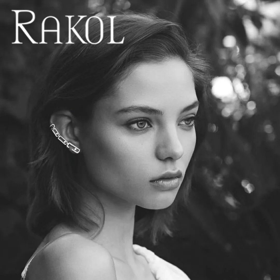 RAKOL EP2584 2024 Wholesale Western New Big Earrings Diamond Luxury Diamond Letter Statement Stud Earrings Jewelry For Women