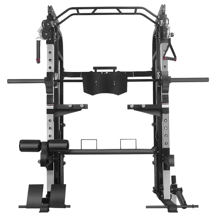 Commercial Smith Machine Gym Comprehensive Trainer Multi Functional Power Cage Squat Rack Cable Crossover Machine