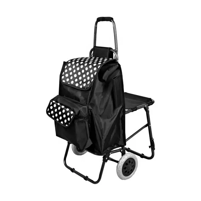 Wholesale Folding Shopping Cart Outdoor Portable Soft Cooler Shopping Trolley With Seat