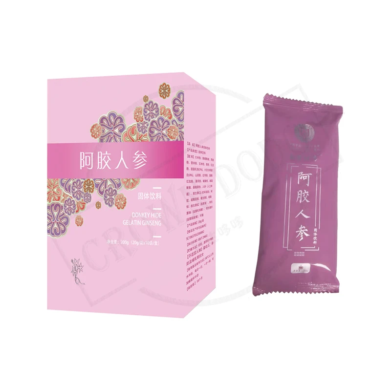 
Nourishing blood-donkey-hide gelatin ginseng nutrition powder solid drink 