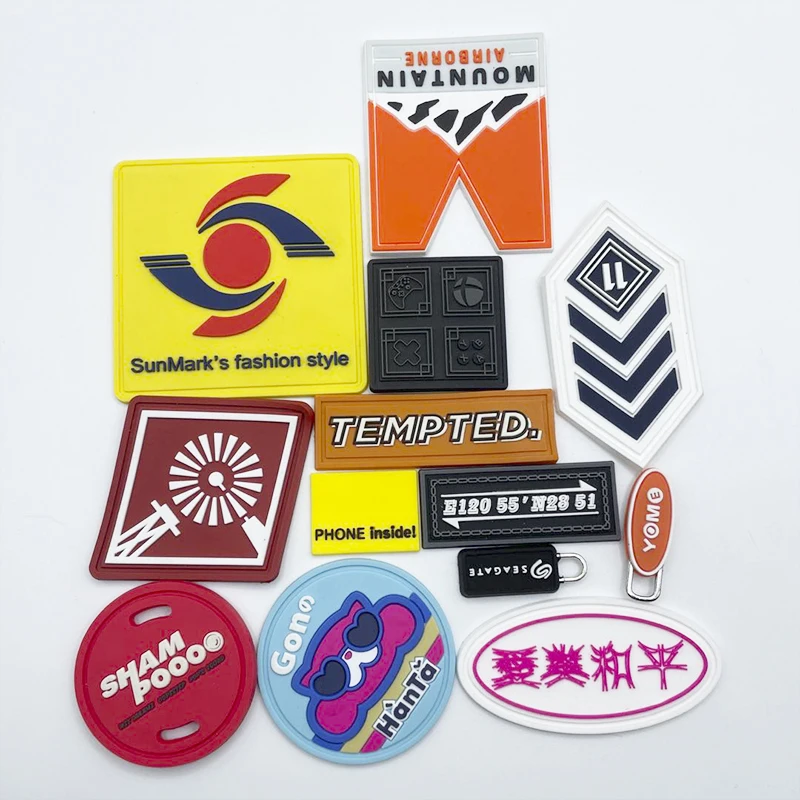 Wholesale High Quality Embossed Label Clothing Rubber Label Custom Soft Pvc Patch  Label
