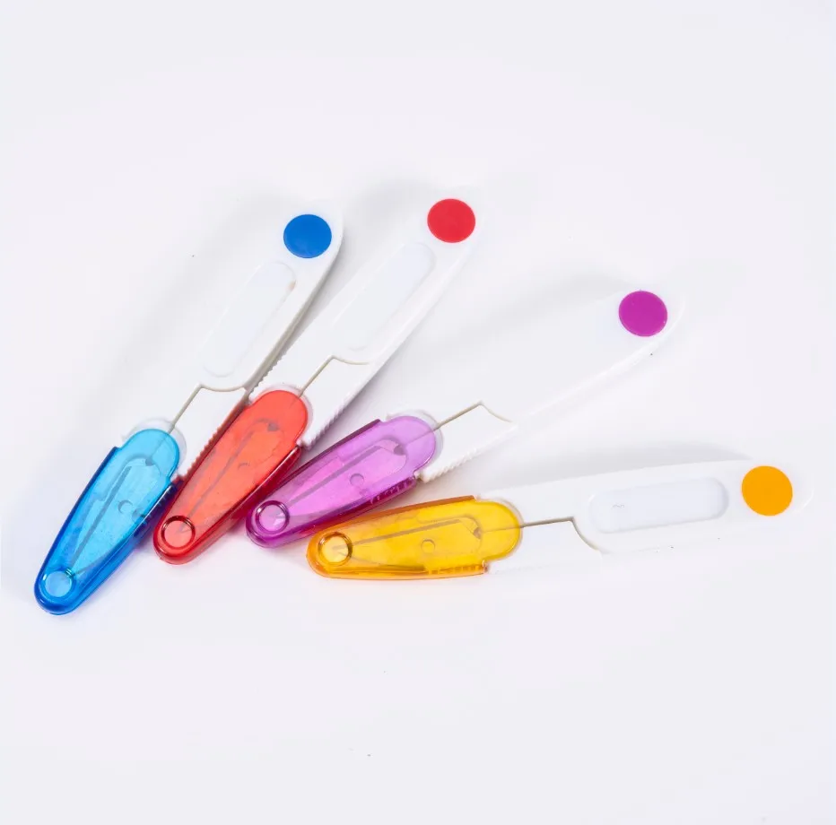 Embroidery Cross-Stitch Craft Thread Cutter Yarn Scissor with Protective Cover Sewing Scissors Clothes Thread