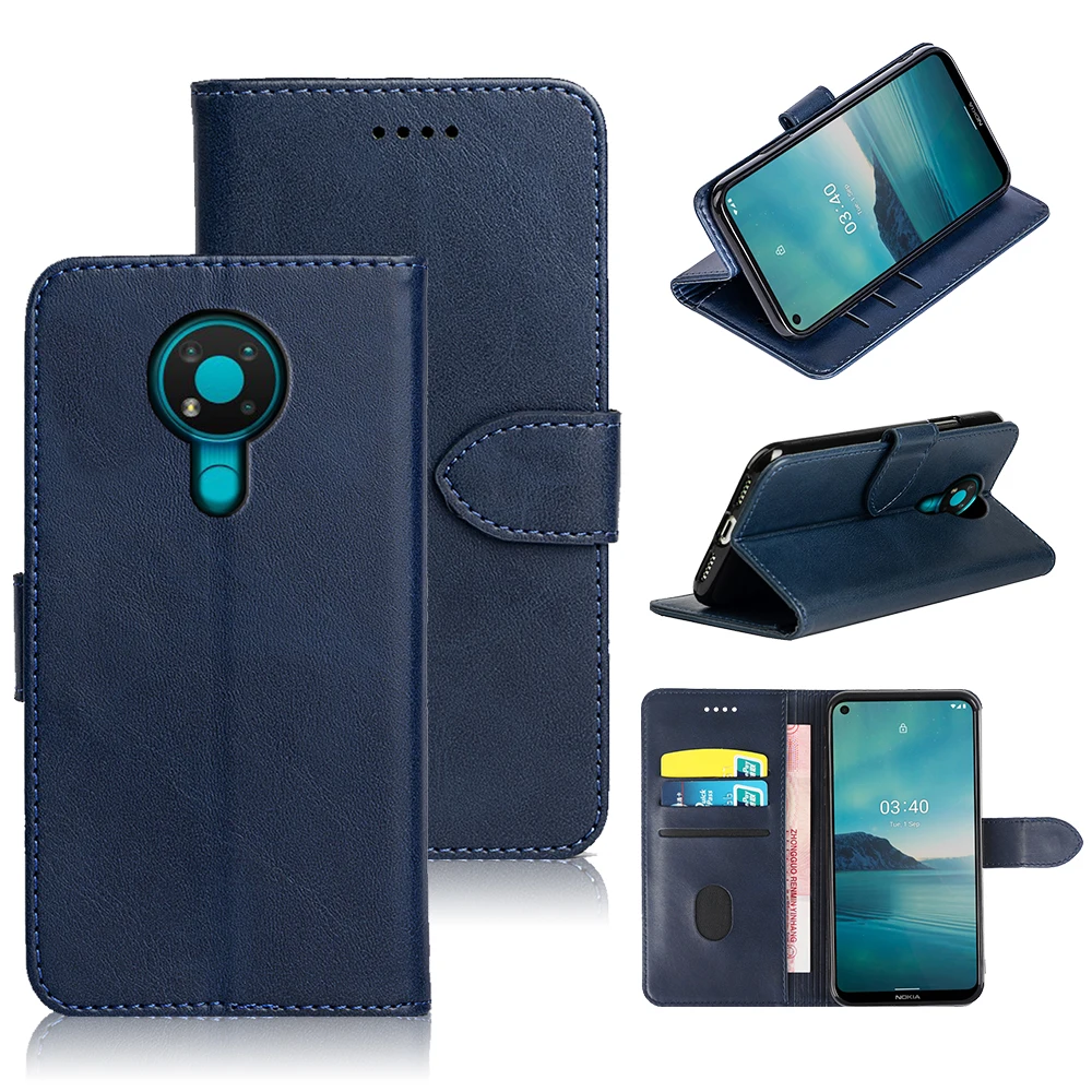 Leather Mobile Phone Case For Nokia 1.3 5.3 3.4 2.4 5.4 3.2 4.2 2.2 6.2 7.2 2.3 Folio Filp Wallet Cover