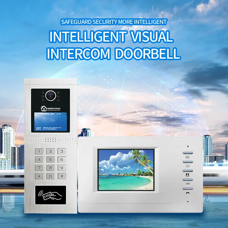 High quality Multi Apartment video door phone building video intercom system for apartments Network SIP video cloud interphone