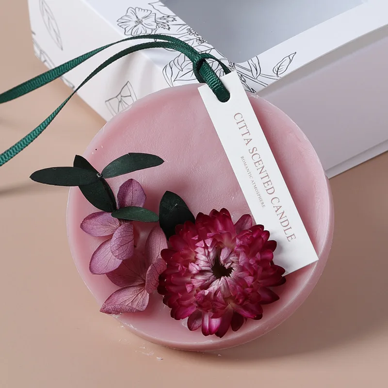 RTS Home Decoration birthday gift Bathroom aromatherapy tablets candle Jars Holders Soy Wax Scented Candle for party