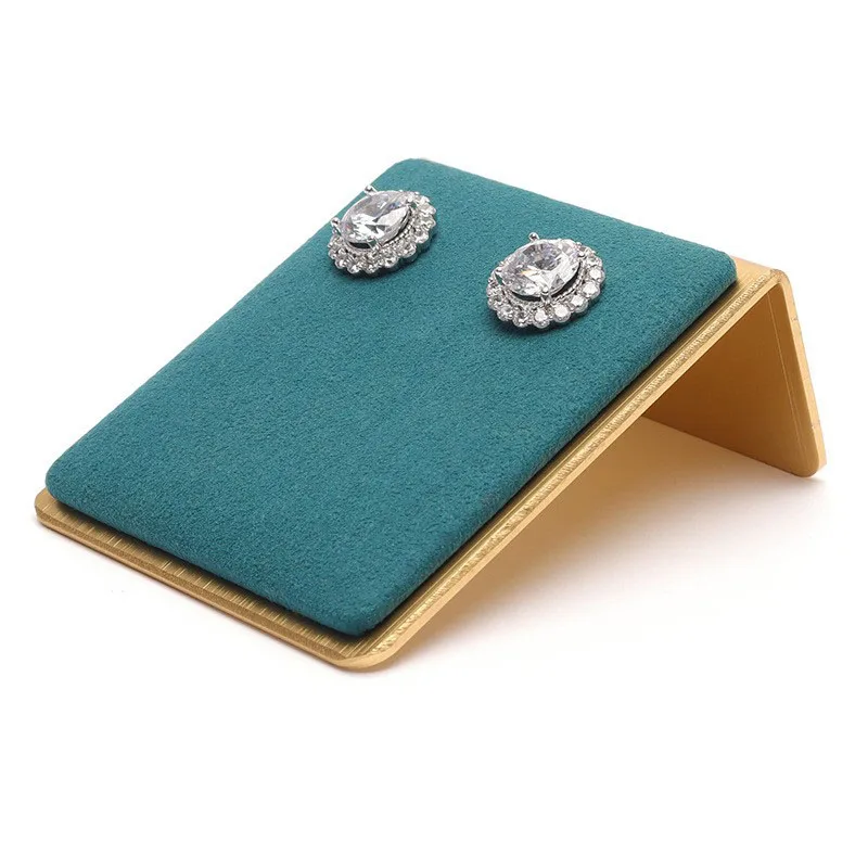 metal ear stud holder microfiber jewelry ring display stand