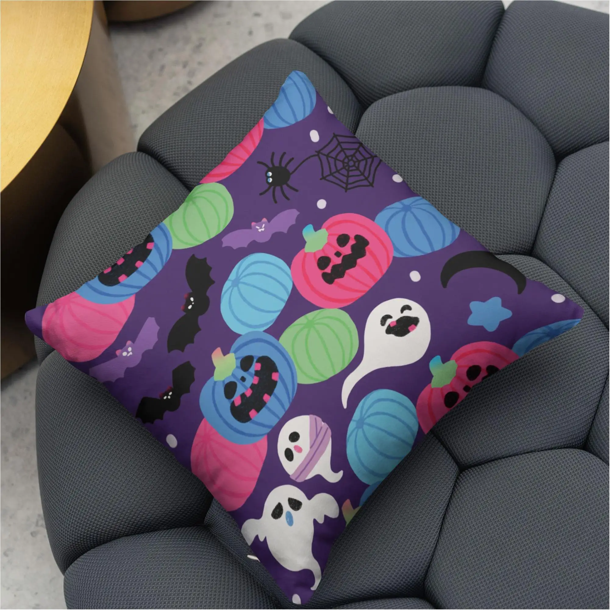 Printed Pillow Silk Block Print Pillows Standard Size Orange Colors Custom With Custom Box Wholesale Anti Bacterial Pillow Case