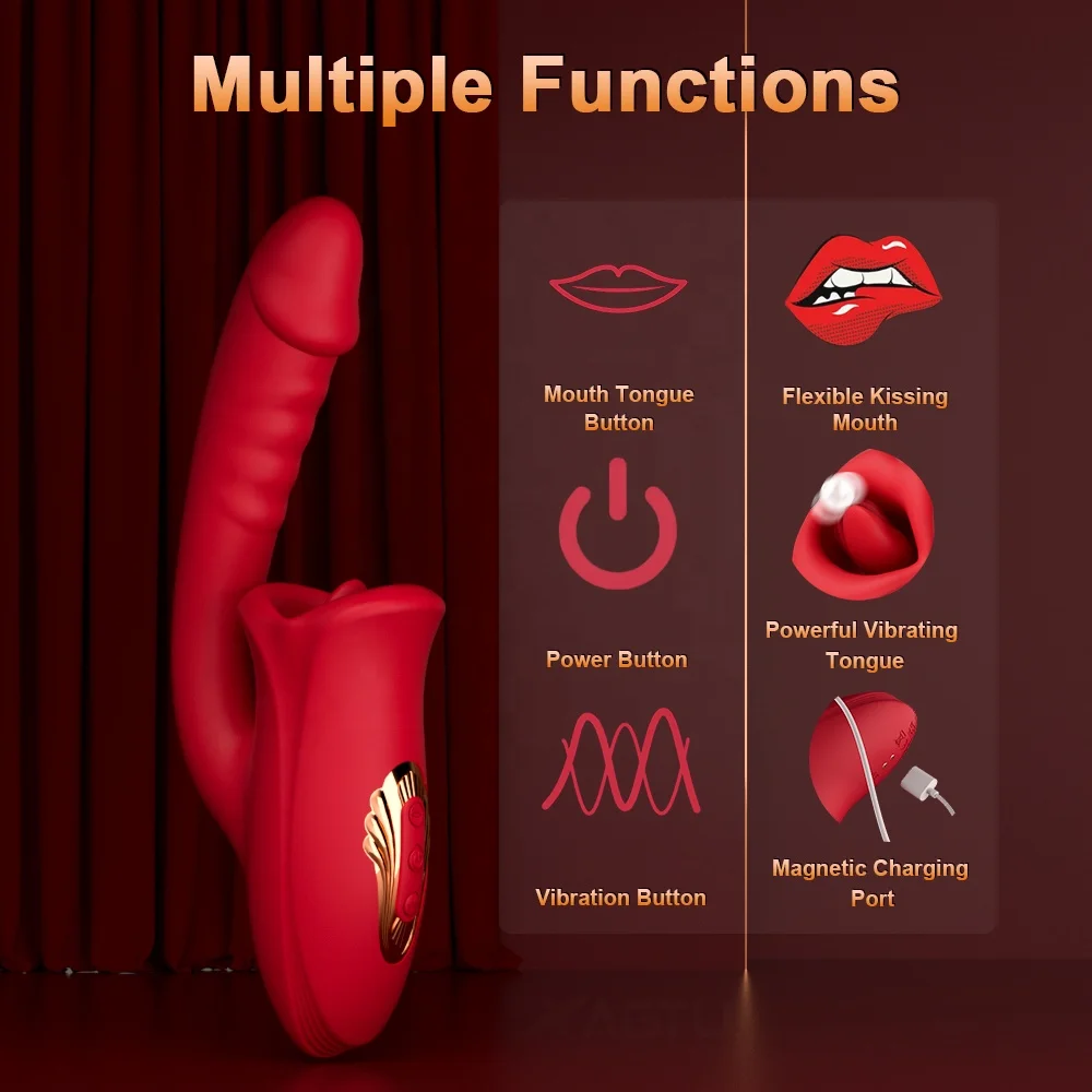 Factory Wholesale 2 in 1 Mouth Clitoris Vibrators Sex Toys for Women Female Masturbation G Spot Nipple Stimulator Vibration To
