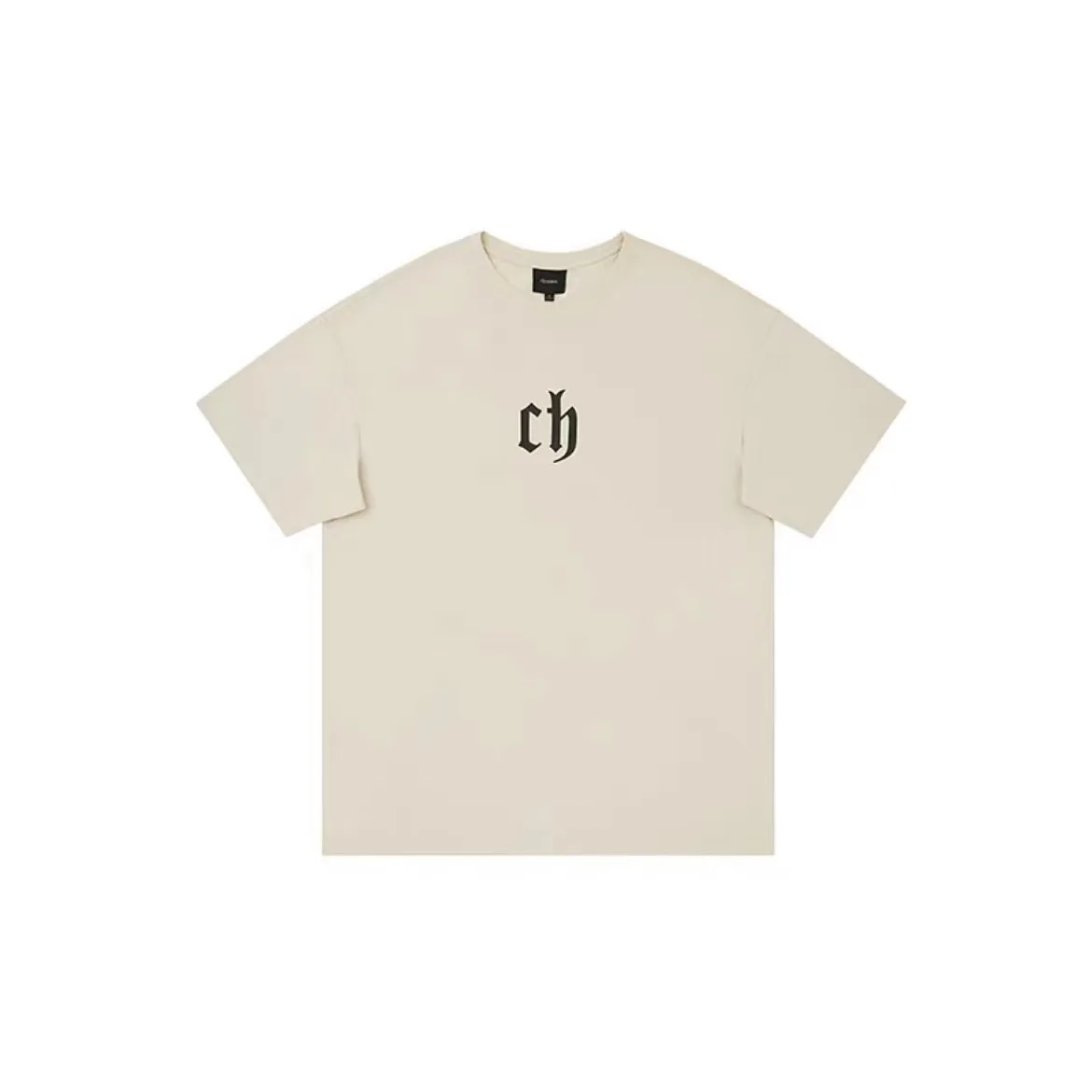 Heavy Weight Black Color Custom Graphic Tee Shirts Combed Cotton Mock Neck Tshirts