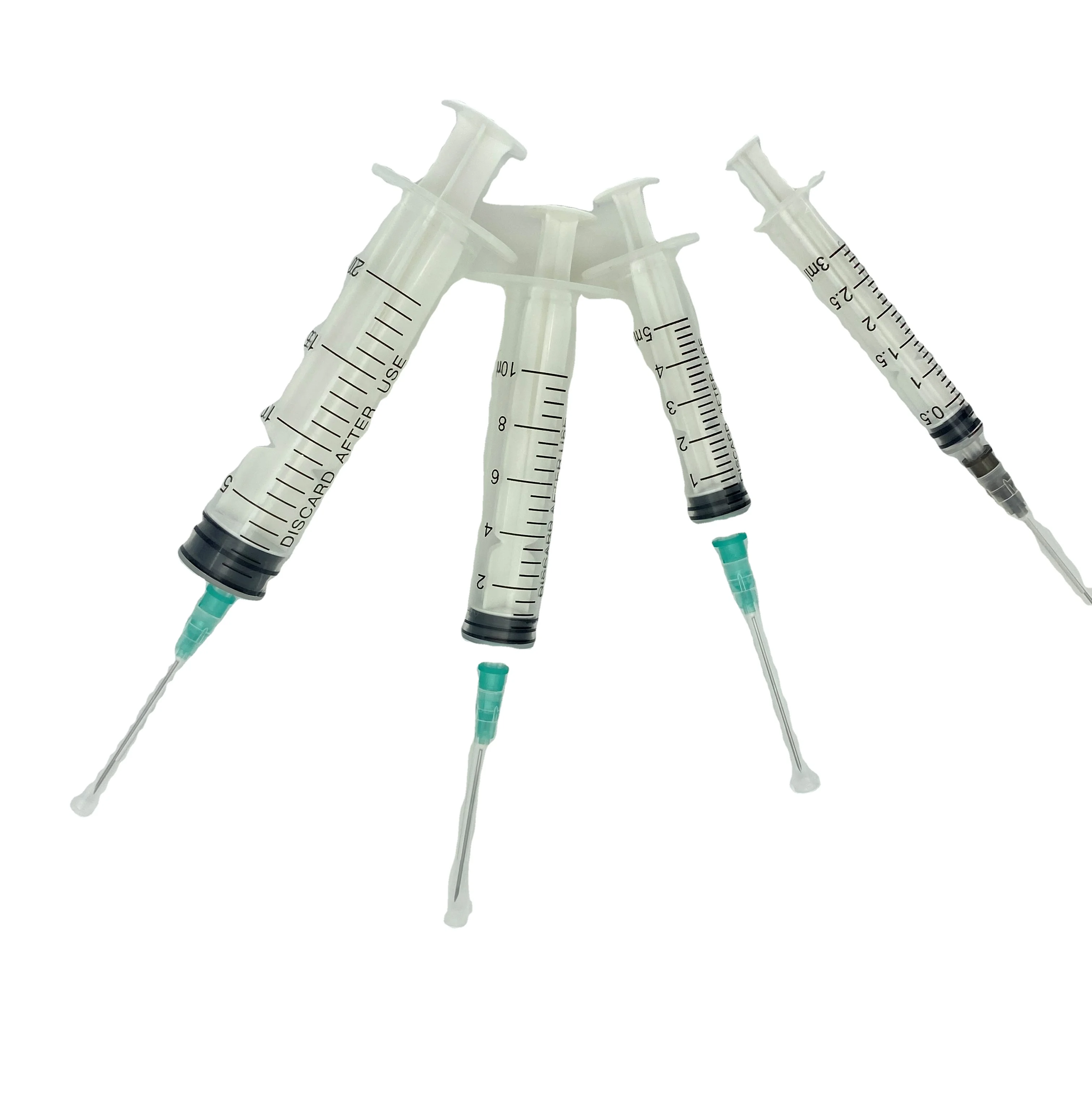 3ml 5ml 10ml 20ml 30ml 50ml 60ml disposable medical sterile plastic luer slip lock syringes with without needle
