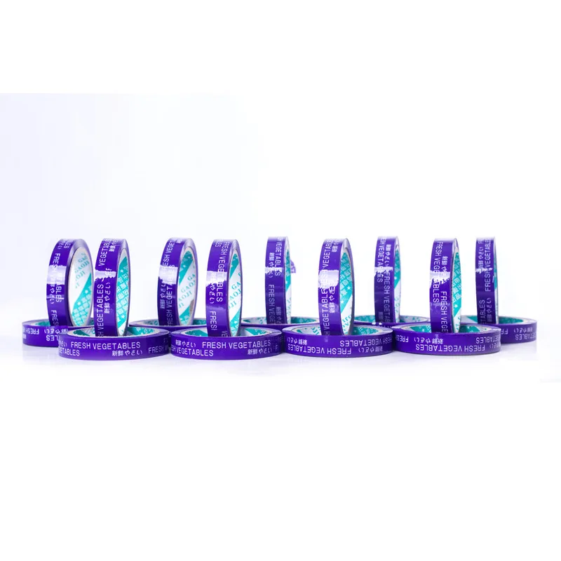 Bopp Supermarket Vegetable Adhesive Tape Bag Colorful Printing Tape