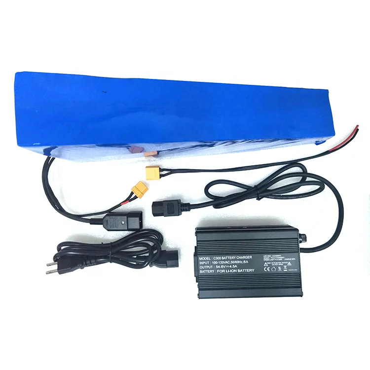 1500w 52V power supply 30AH triangle battery lithium battery with bag with fast charger