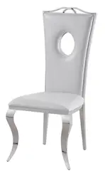 Luxury Shiny Glossy Stainless Steel Hotel Banquet Chairs Wedding Event Rental Dining Chair