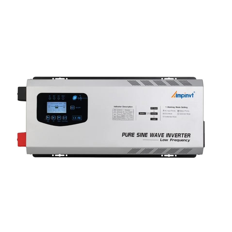 Hybrid Inverter 48V to 120V 240V 5000w 6000w Split phase invert inverter manufacturers