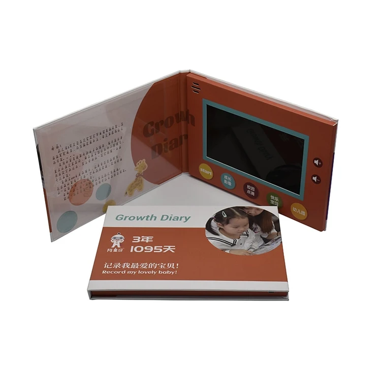 China Factory Cheap Price Custom Gift Greeting Cards 7 Inch HD Lcd screen Video Brochure 5inch video card