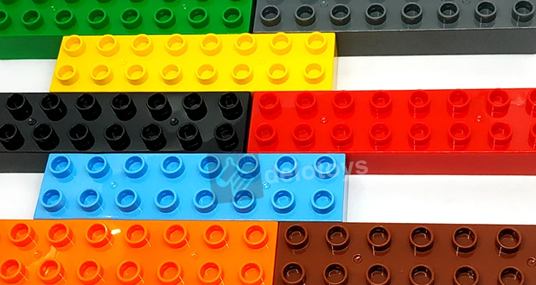 DELO TOYS  ( 12 Colors )  China marketplace construction blocks toy OEM  2 x 8  Plastic Building brick block 2*8  (JC005)