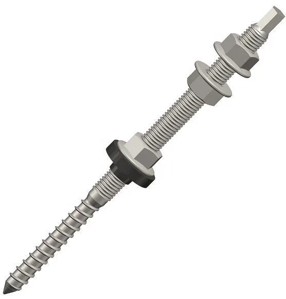 Double head threaded wood screw M8 M10 M12 Hanger bolt roof solar mounting system