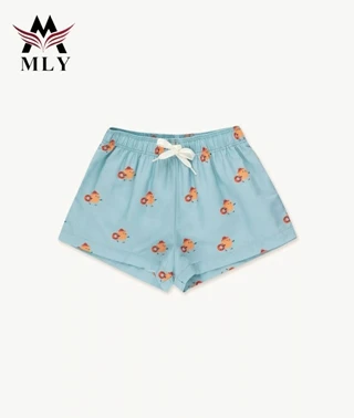 Printed kids swimwear boys swim trunks hot sale custom made kids swim shorts