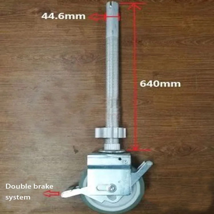 Aerial work platform scaffolding accessories casters / Double brake universal wheel