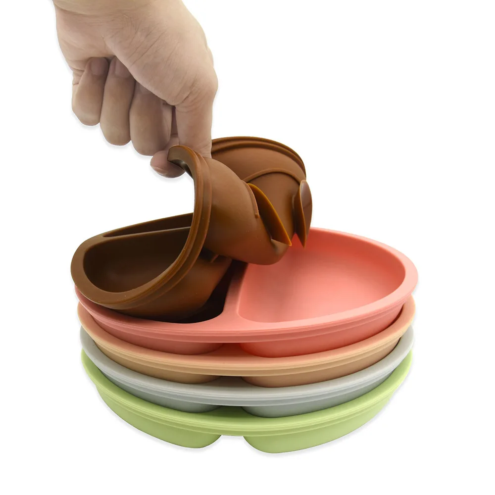 Best Gift Dishwasher Microwave Safe Baby Dinner Plate Baby Training Dish Baby Feeding Divided Plate