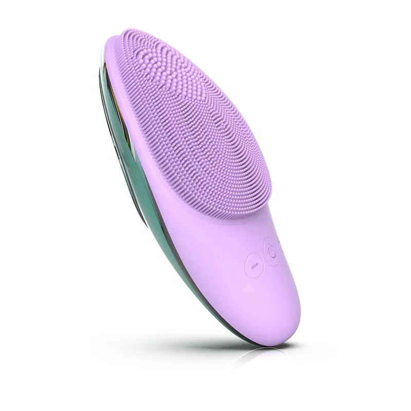 top selling products 2024 face cleaning brush facial cleansing device with silicone brush Sonic EMS Vibration red light therapy