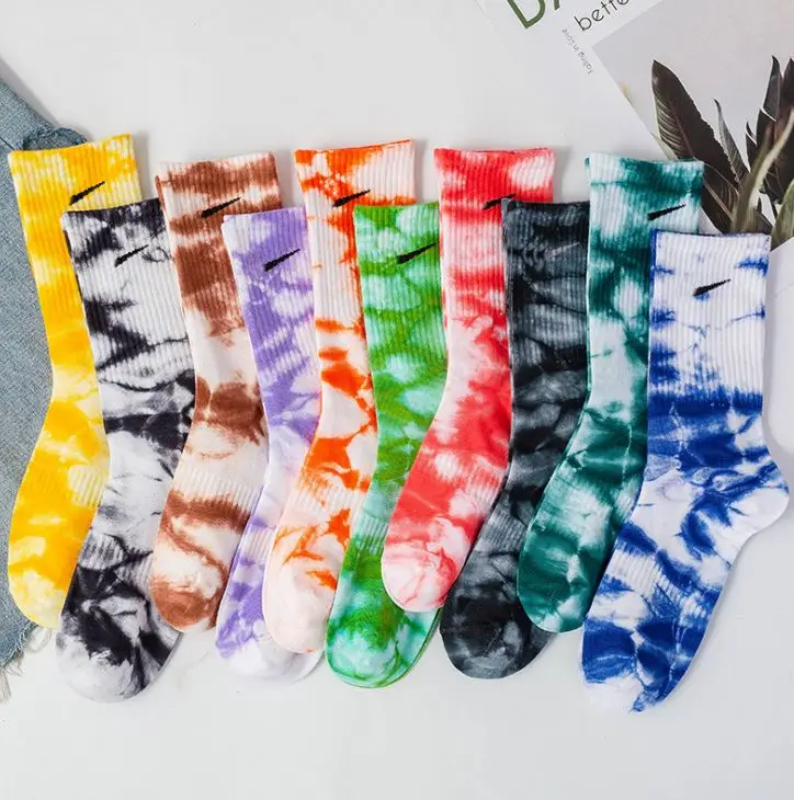 
Sports basketball socks street trend for women dazzling color cotton crew women girls slouch socks (10 colors pairs pack) 