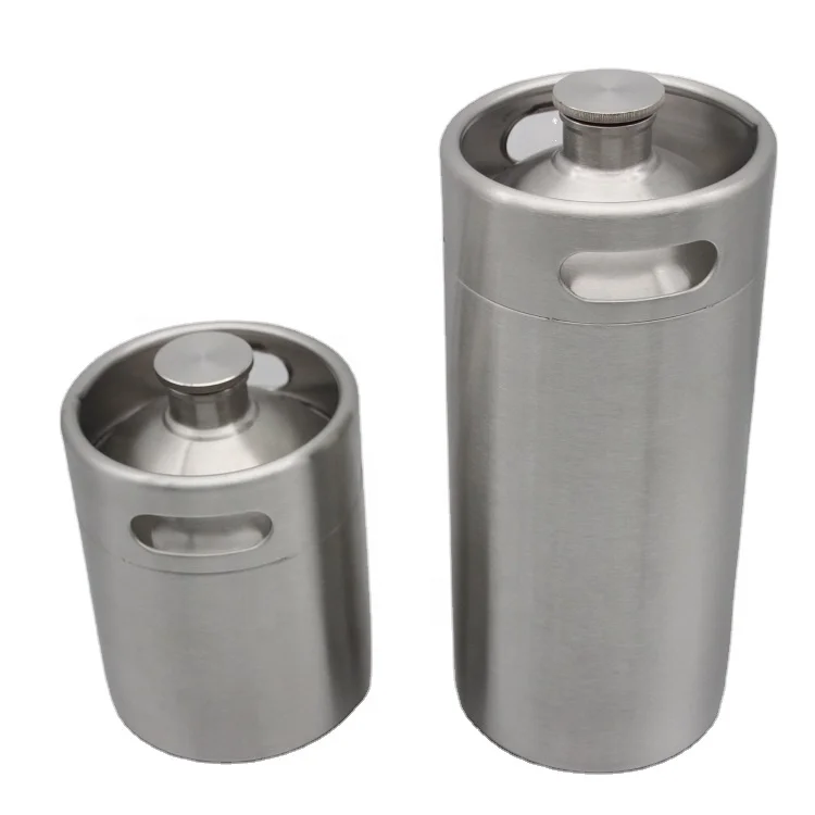 
Home Brewing 2L /3.6L /4L /5L /10L 64oz 128oz Stainless Steel 304 Growler Mini Keg 