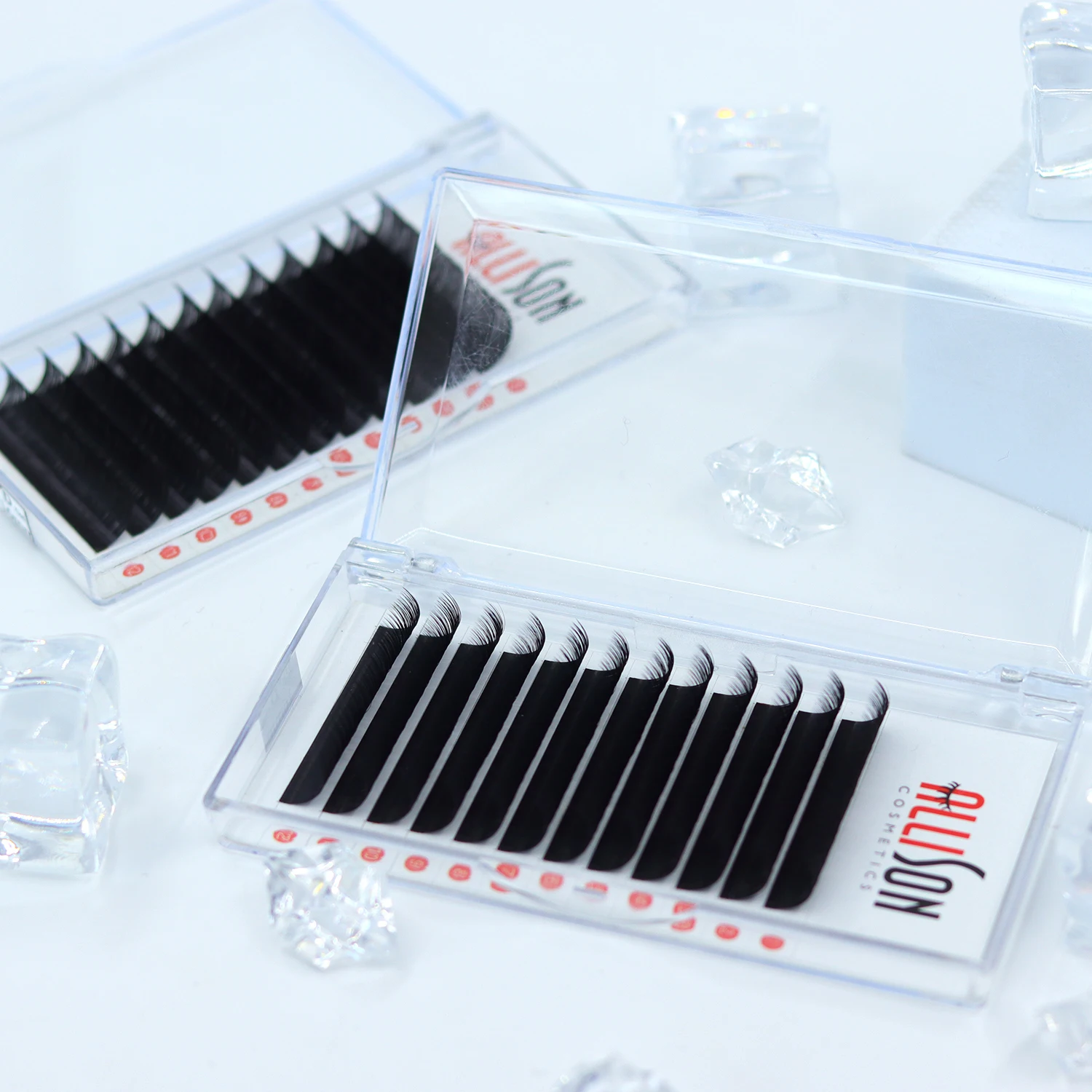 Cashmere Lash Extensions Tray 02 0.03 0.05 Premium Matte Black Volume Lash Trays Wholesale 8 25 Eyelash Extension Supplies Trays