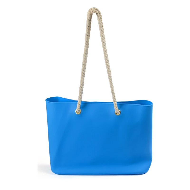 Wholesale Silicone Bag Eco-friendly Durable Silicone Shopping Handbag Beach Bag
