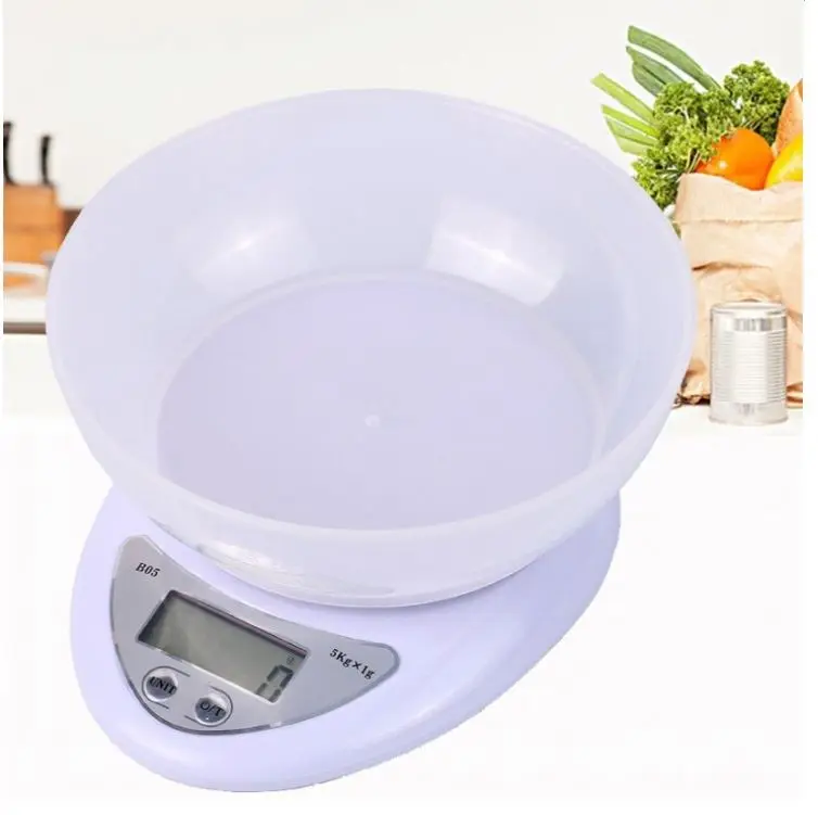 B05 Cooking Electronic Weight Scale Food Balance Cuisine Accuracy Kitchen Scales With Bowl