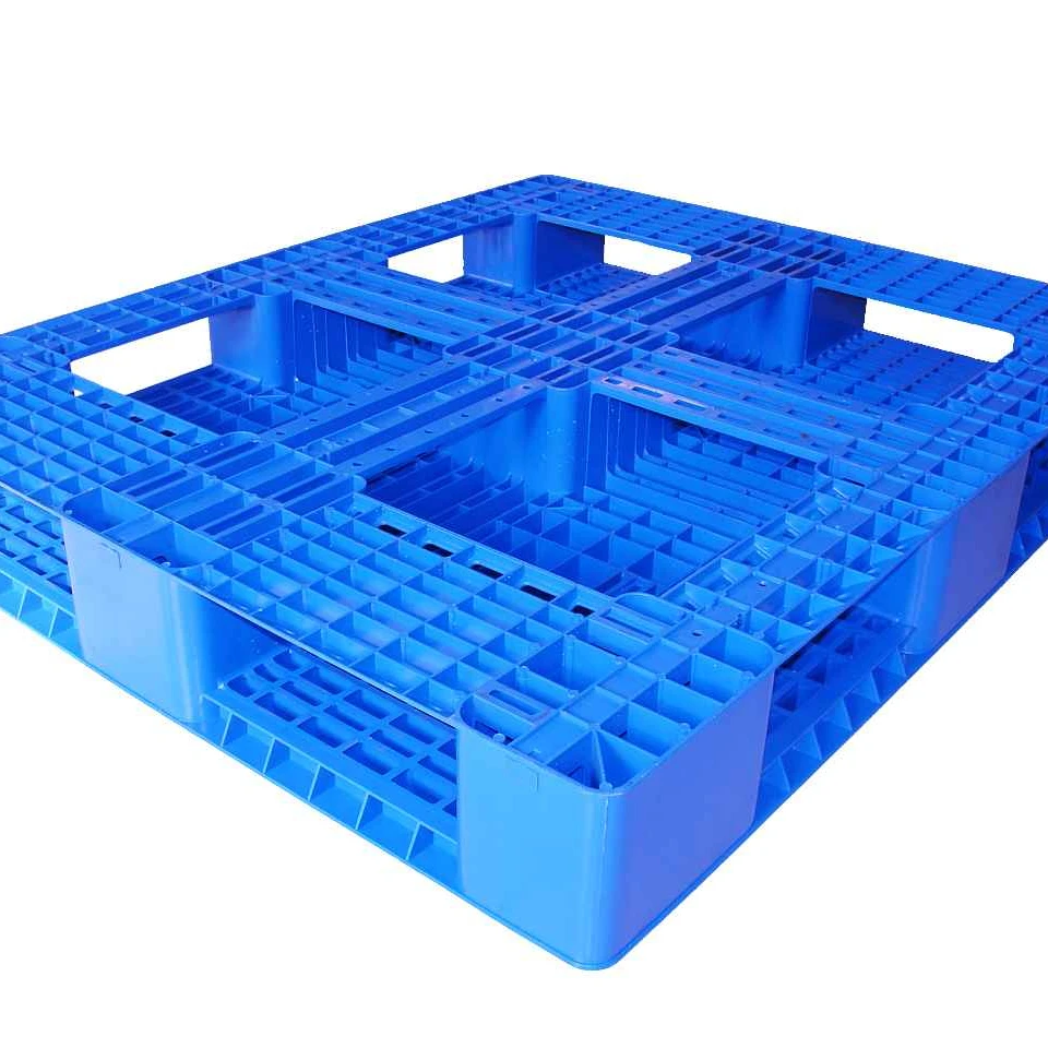 1200*1000*150mm Cheap Single Face Recycle material anti-slip 4 way  Plastic Pallet for storage and stacking goods