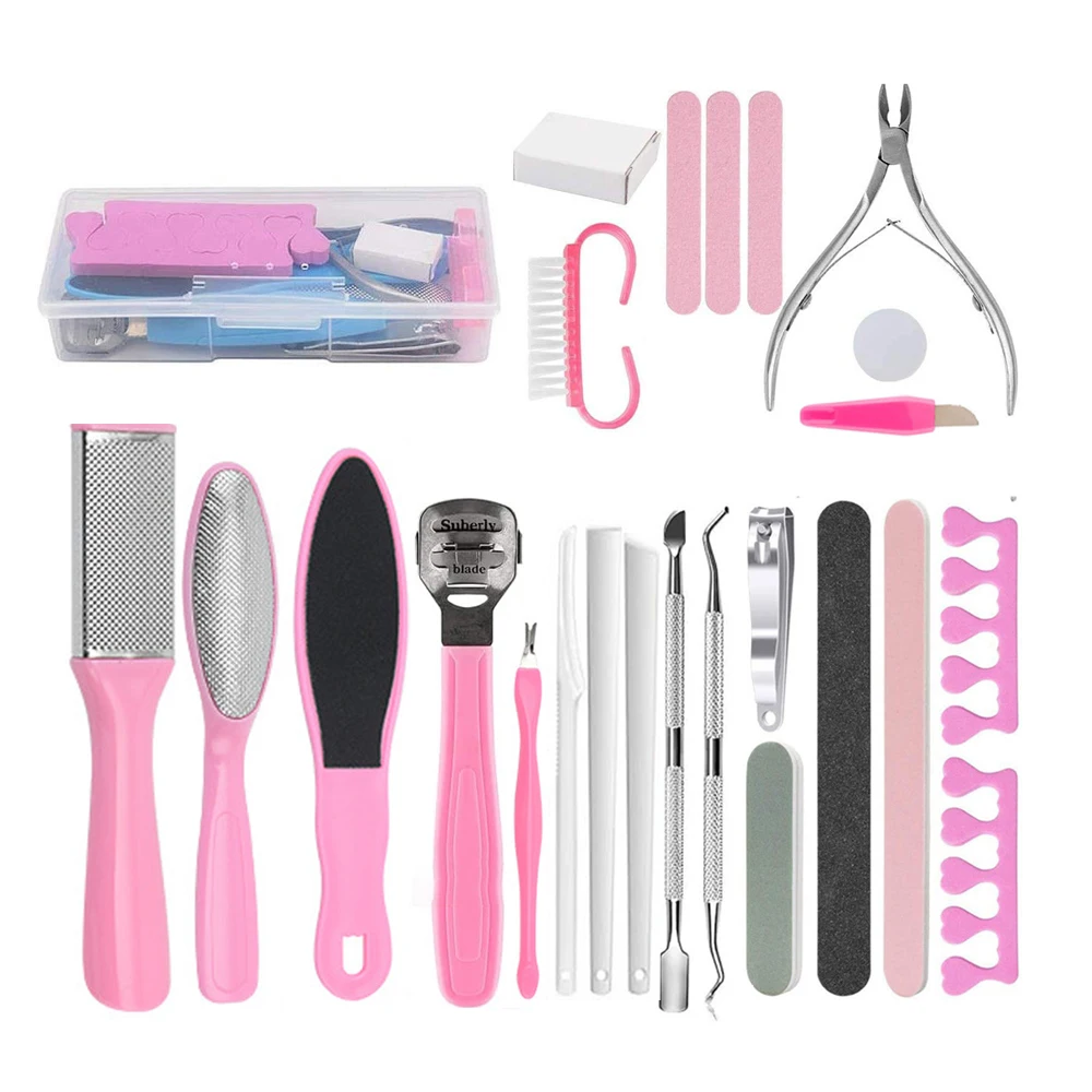 Hot Sale 8/23PCS Manicure & Pedicure Set Stainless Steel Pedicur Kit Nails Files Grooming Kit Nail Cutter Tools For Beauty Salon