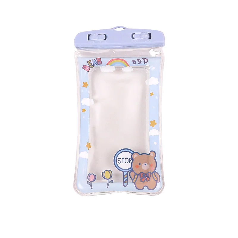 2021 Outdoor Universal Waterproof Phone Pouch Pvc Waterproof Cell Phone Case Dry Bag Cartoon for Mobile with Lanyard