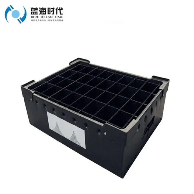 Custom foldable corrugated plastic storage bins polypropylene corflute plastic moving boxes collapsible packaging containers