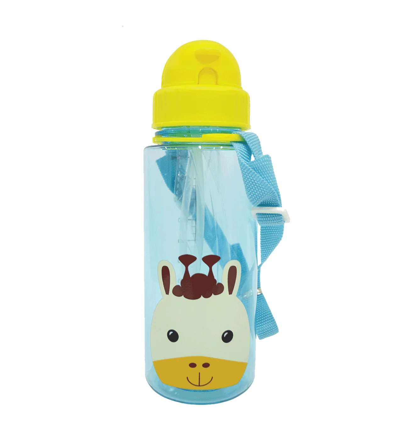 Wholesale BPA Free Personalized Cute Children Water Bottle Plastic Kids Water Bottle with Straw Lid