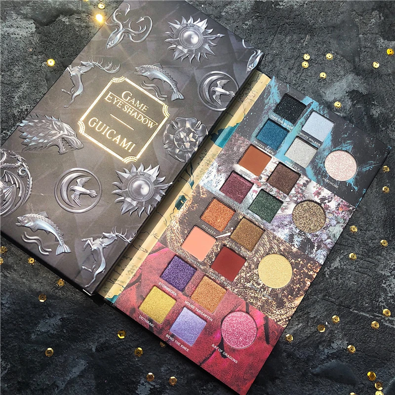 20 Color Game Thrones Eyeshadow Palette Gradient Green Makeup Palette Shimmer Matte Glitter Pigment EyeShadow Palette Waterproof