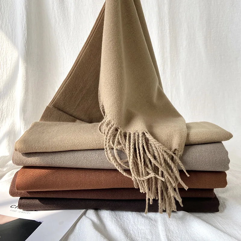 Женский однотонный шарф