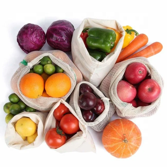 Eco Friendly Zero Waste Products Reusable Cotton String Bag,Custom Organic Cotton Mesh Products Grocery Shopping Bag