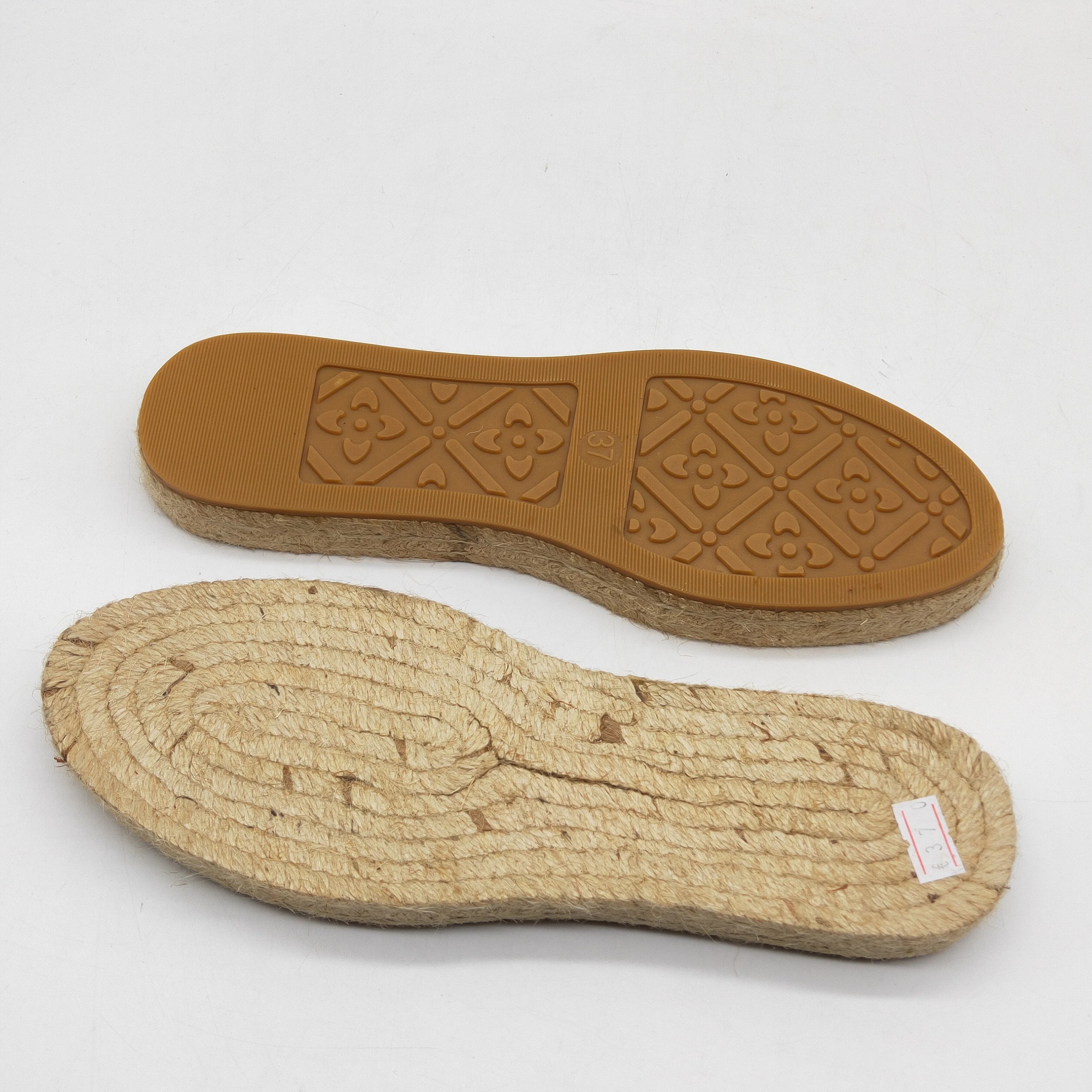 Soles for espadrilles jute espadrille sole flat sandals outsole jute sole for shoes making