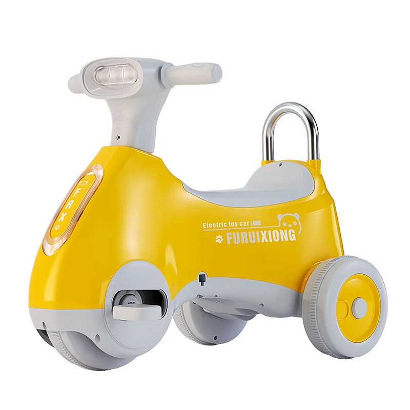 latest Children electric motorcycle male and female baby pedal tricycle battery car with music light toy car