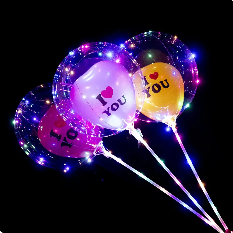 20 Inch LED Clear Balloon Wholesale Helium Inflatable