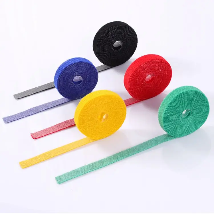 Black Hook and  Loop  Wire Organizer Straps Tapes-Reusable Cable Ties
