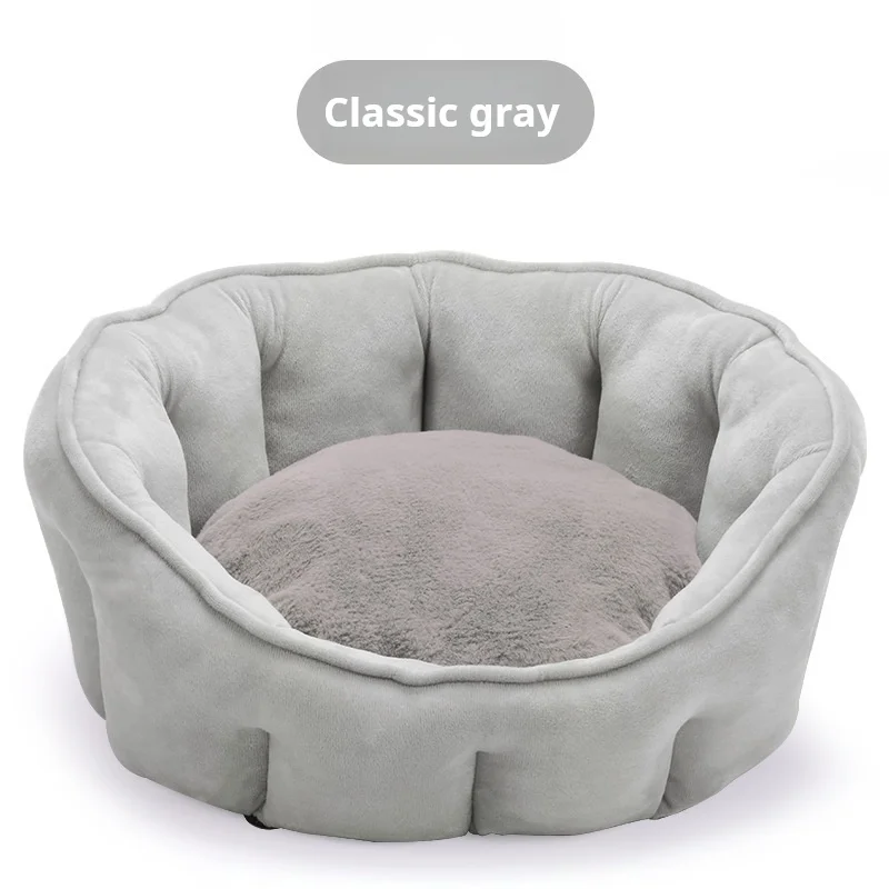 Hot Sale Luxury Large Size Cat Bed Floor Long Plush Pet Bed for Cat Warming Anti-slip Plush Pillow Cat Nest