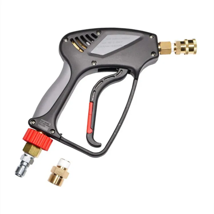 Shan Dun 1/4 Quick Socket Pressure Washer spray trigger Gun with Swivel Short Power Washer Gun with 3/8 Quick Connector 5000 PSI