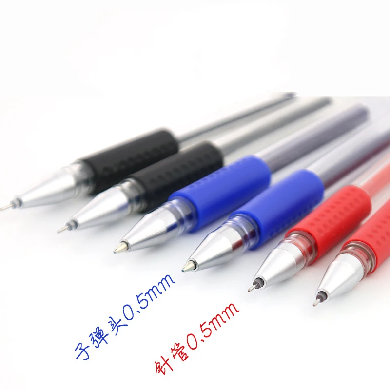 Wholesale European Standard 0.5mm Bullet Needle Carbon Water-based Pen Signature Gel Pen Black Eco-friendly Plastic Piano Pen 7g